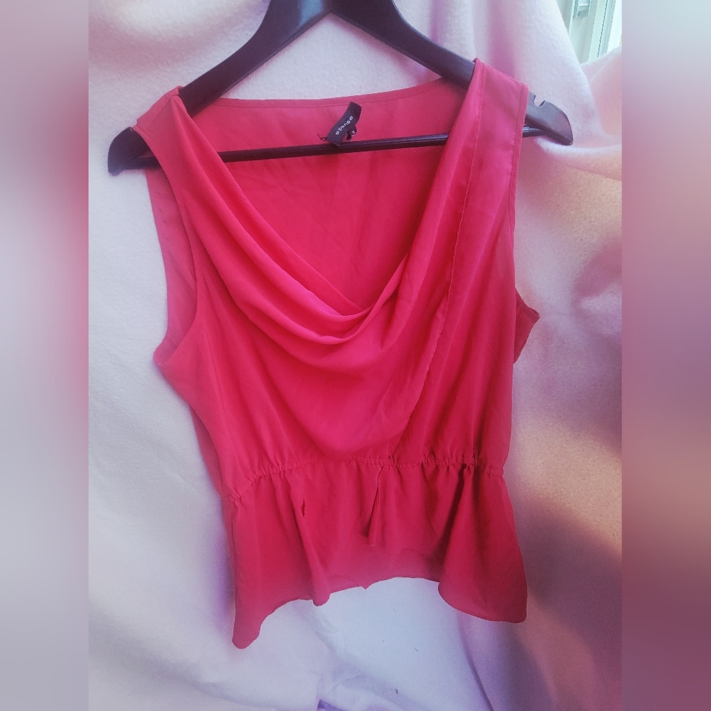 Pink Cowl Sleeveless Women